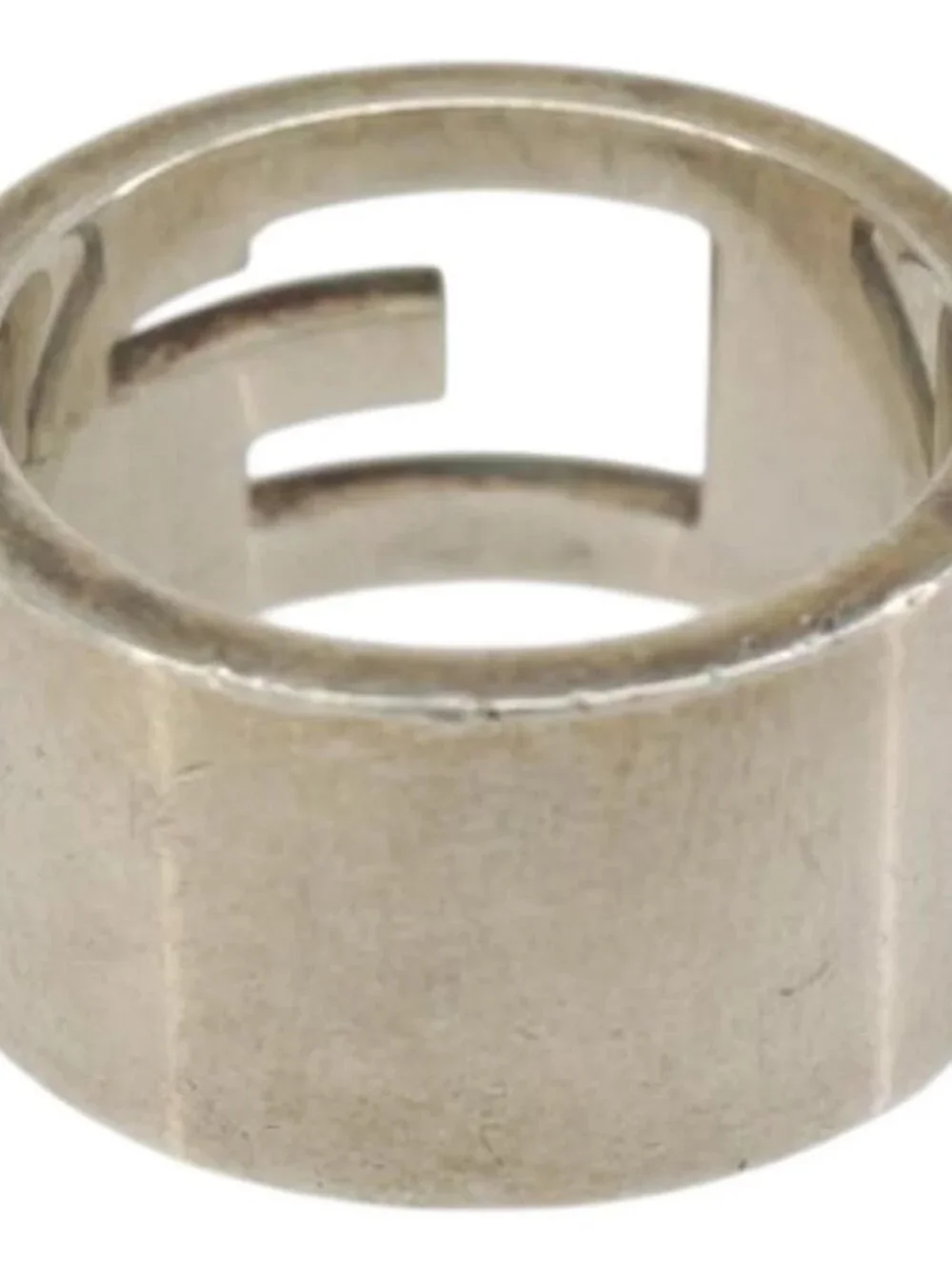 GUCCI Branded G Ring Ag925 Silver Auth SW2379V